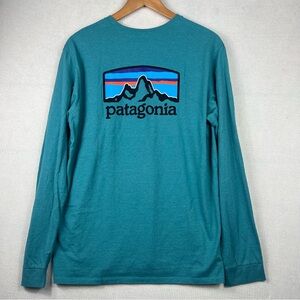 NWT Patagonia Men’s Long Sleeved Fitz Roy Horizons Responsibility-Tee T-Shirt